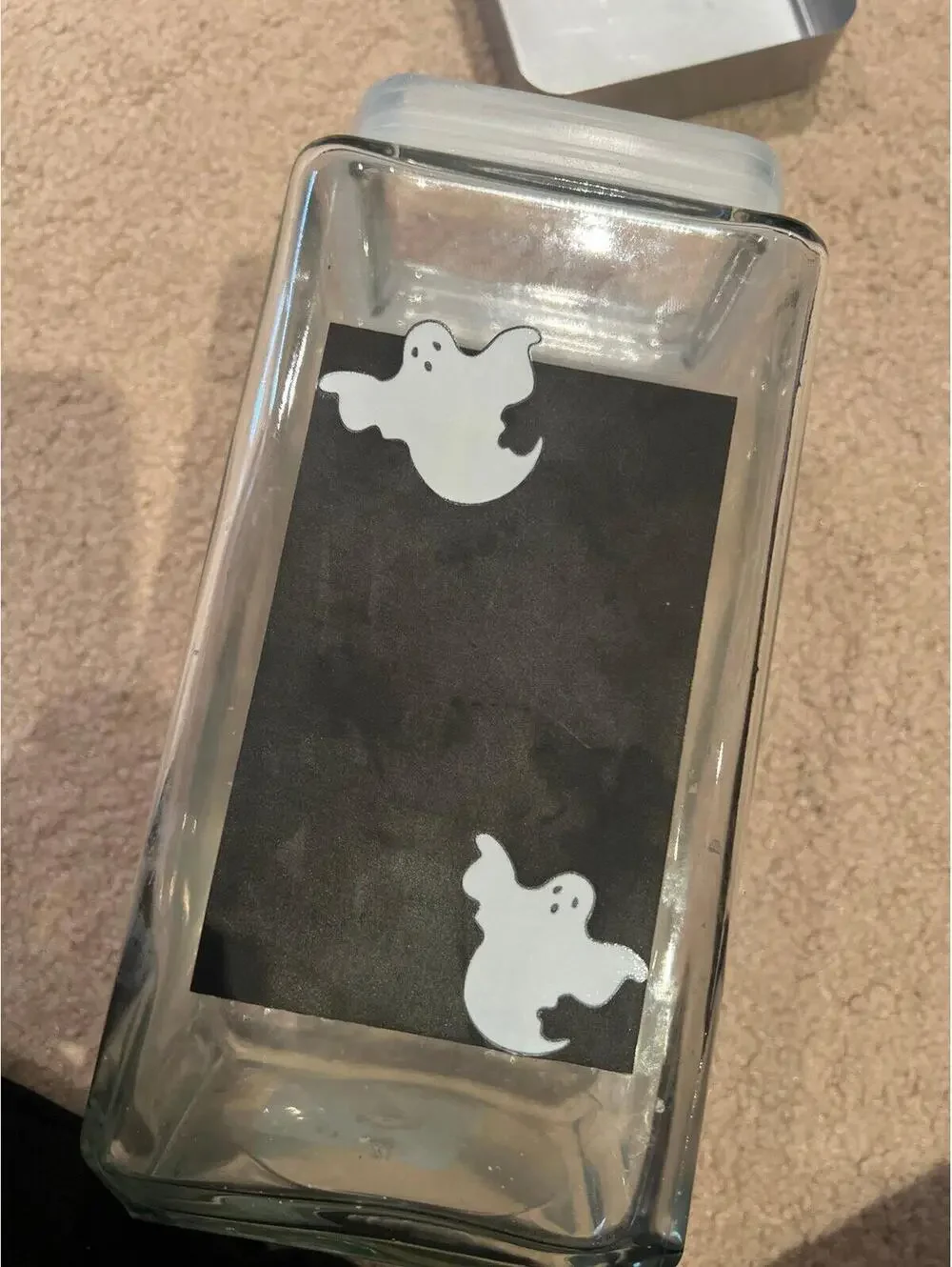 Halloween glass jar